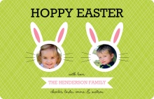 Whimsical Cut Out Hoppy Easter Family Easter Card