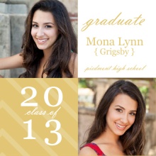 Gold and White Graduation Invitation