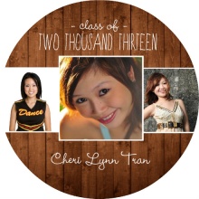 Wood Grain Photo Graduation Invitation