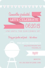 BBQ Icons Graduation Party Invitation