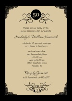 Gold Photo Frame Antique  50th Anniversary Invite