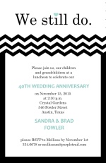 We Still Do Black and White Anniversary Invite