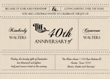Western Love Anniversary Invitation