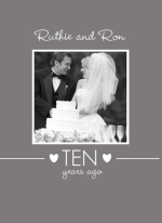 Simple Gray Photo Anniversary Invite