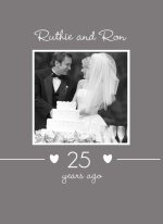 Simple Gray Photo Anniversary Invite