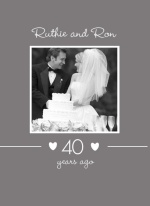 Simple Gray Photo Anniversary Invite