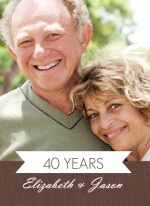 Brown Wood Grain  Anniversary Party Invite