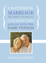 Blue Modern Trifold Wedding Anniversary