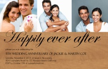 Wood Grain Formal Wedding Anniversary Party Invitation