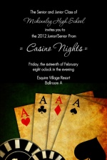 Poker Night Prom Casino Party Invitation