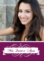 Purple and White Flourish  Quinceanera Invitation