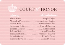 Pink Crown Heart Quinceanera  Enclosure Card
