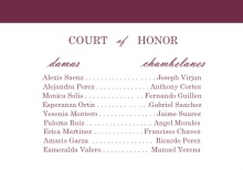 Plum Monogram Swirl Quinceanera  Enclosure Card