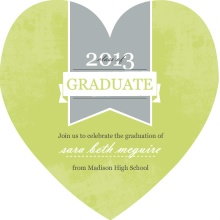 Green Canvas Graduation Invitation