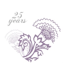 Soft Purple Floral 25th Anniversary Invitation