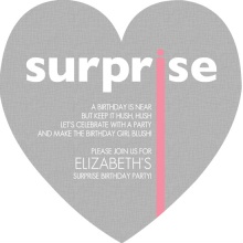 Gray and Pink Surprise Birthday Party