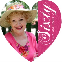 Bright Pink Photo 60th Birthday Invitation