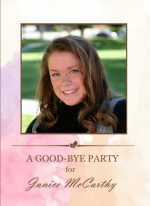 Watercolor Trifold Goodbye Party Invite