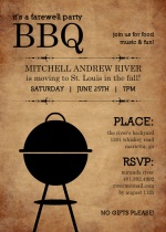 Backyard BBQ Farewell Party Invite