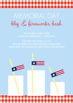 Patriotic Glasses Memorial Day Invitation