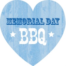 Blue Wood Texture Memorial Day Invitation