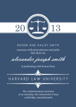 Blue Law Scales  Law School Graduation