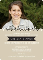 Nursing Graduation Invitation Linen 