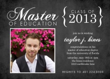 Graduation Announcement Charcoal Photo
