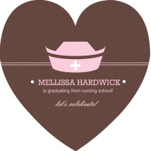 Pink and Brown Nurse Grad Party Invite