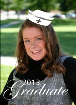 Black and White Nursing Graduation Invitation