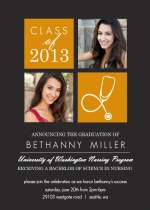 Yellow Color Nursing School Invite