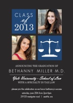 School Colors Law School Graduation Invitation