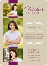 Modern Graduation Invitation Photo Ribbon 