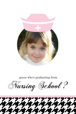 Graduation Announcement Houndstooth 