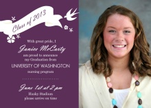 Purple Graduation Announcement