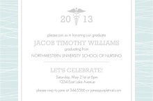 Blue Striped RN Invitation