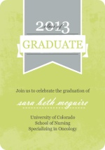 Green Nursing School Grad Invite