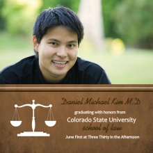 Brown Law School Graduation Invitation