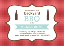 Checkered Backyard BBQ Party Invite