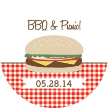 Brown and Red Picnic BBQ Invitation