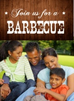 Rustic Wood Family BBQ Invitation