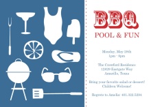 Modern Summer Icons BBQ Invitation