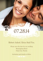 Vintage White Frame Save The Date
