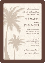 Textured Tropical Palm Tree Wedding Invite