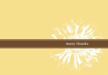 Simple Sunflower Brown and Yellow  Thank You Card