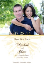 Simple Sunflower Brown and Yellow  Save The Date
