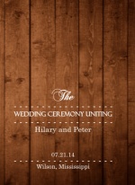 Wooden Picture Perfect Love  Wedding Program