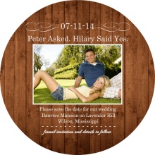 Wooden Picture Perfect Love  Save The Date
