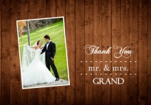 Wooden Picture Perfect Love  Thank You Card