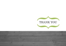 Modern Rustic Gray and White Tree  Thank You Card